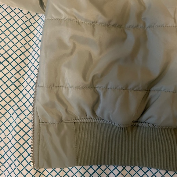 H&M Bomber Jacket - moto Divided jacket. Padded bomber jacket Mint Green XS NEW - Picture 12 of 14